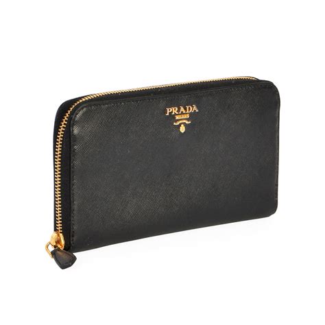 prada saffiano long wallet.